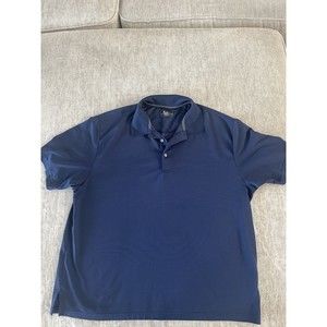 Ben Hogan Performance Polo Mens 3XL Blue Golf Shirt Collared Short Sleeve Casual